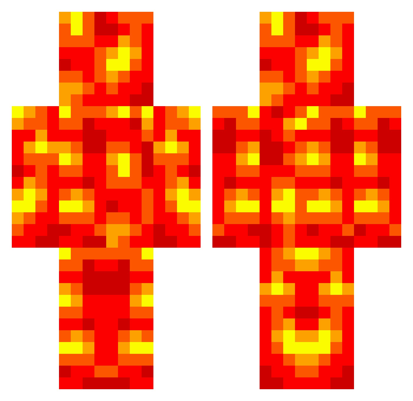 Tasiuuu Minecraft skin, front and back view