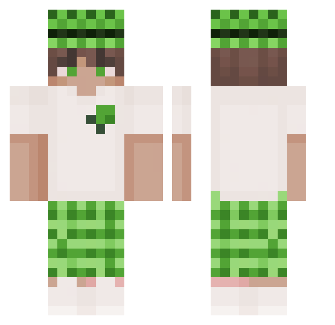 f0ltyy Minecraft skin, front and back view