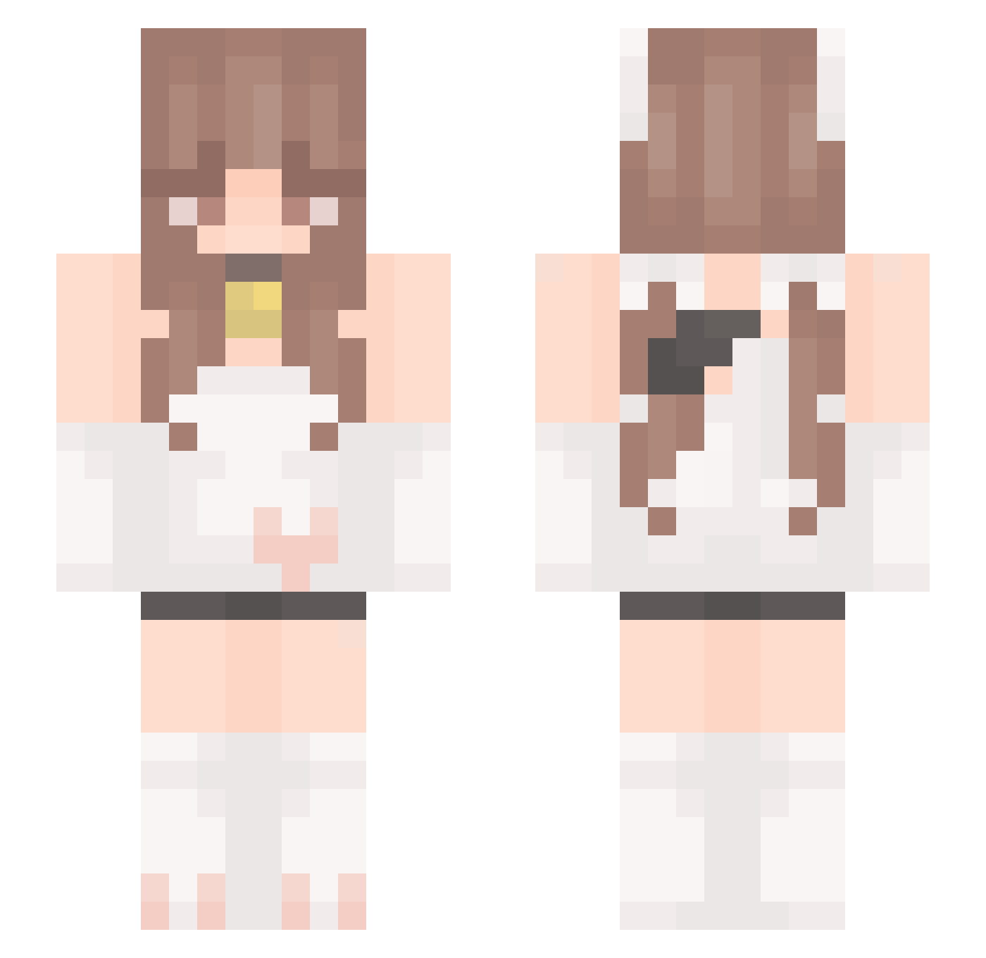 MistyPrincess Minecraft skin, front and back view
