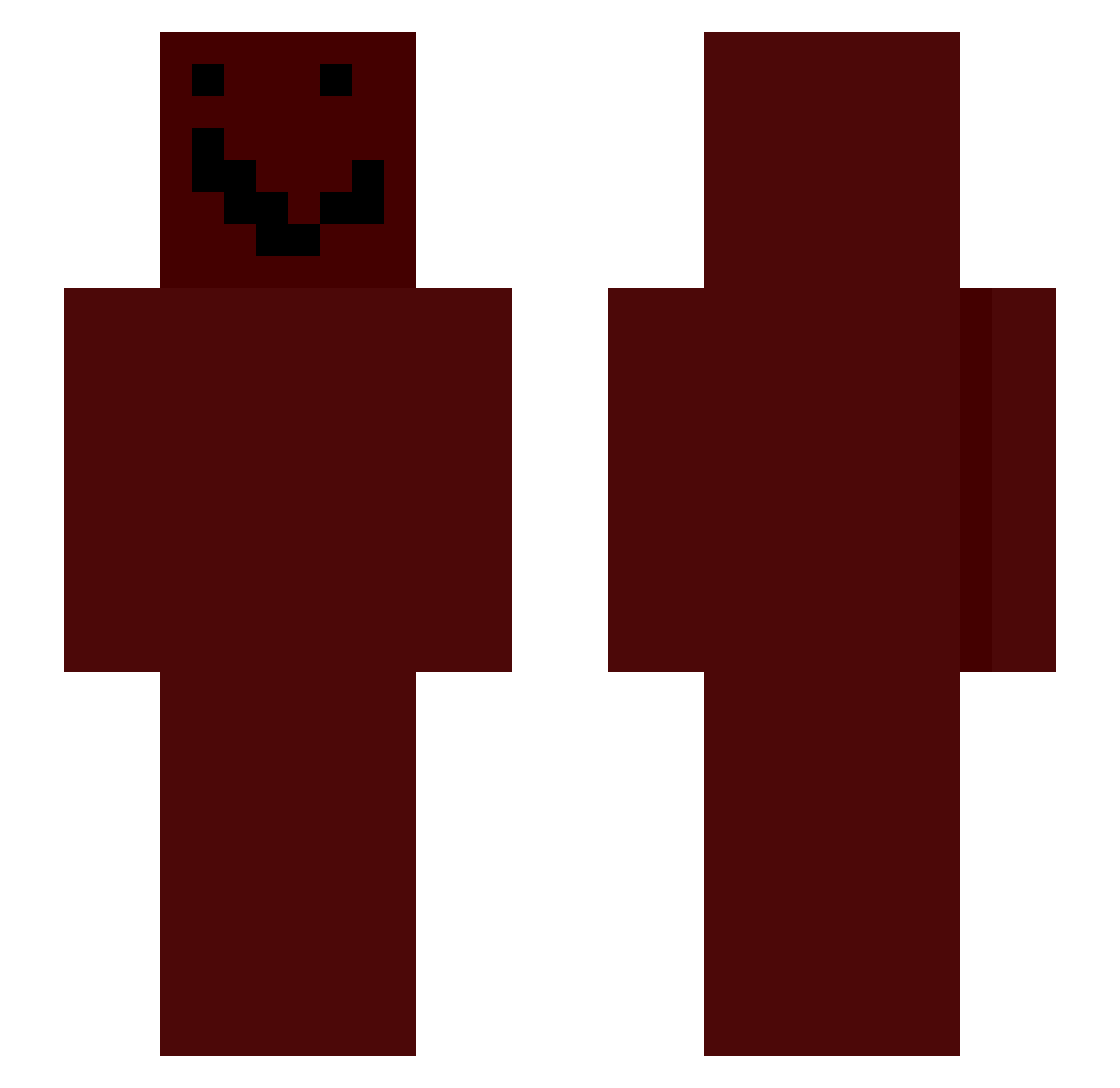 qHell_ Minecraft skin, front and back view