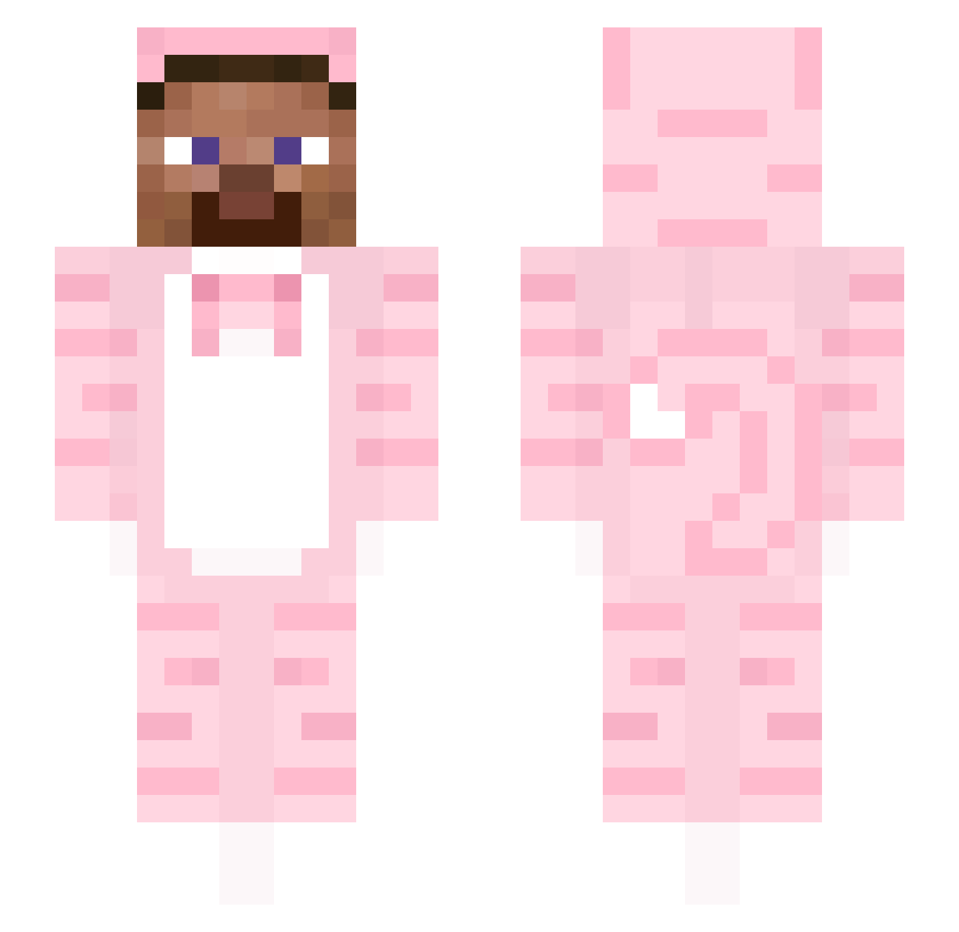 Vuelta Minecraft skin, front and back view