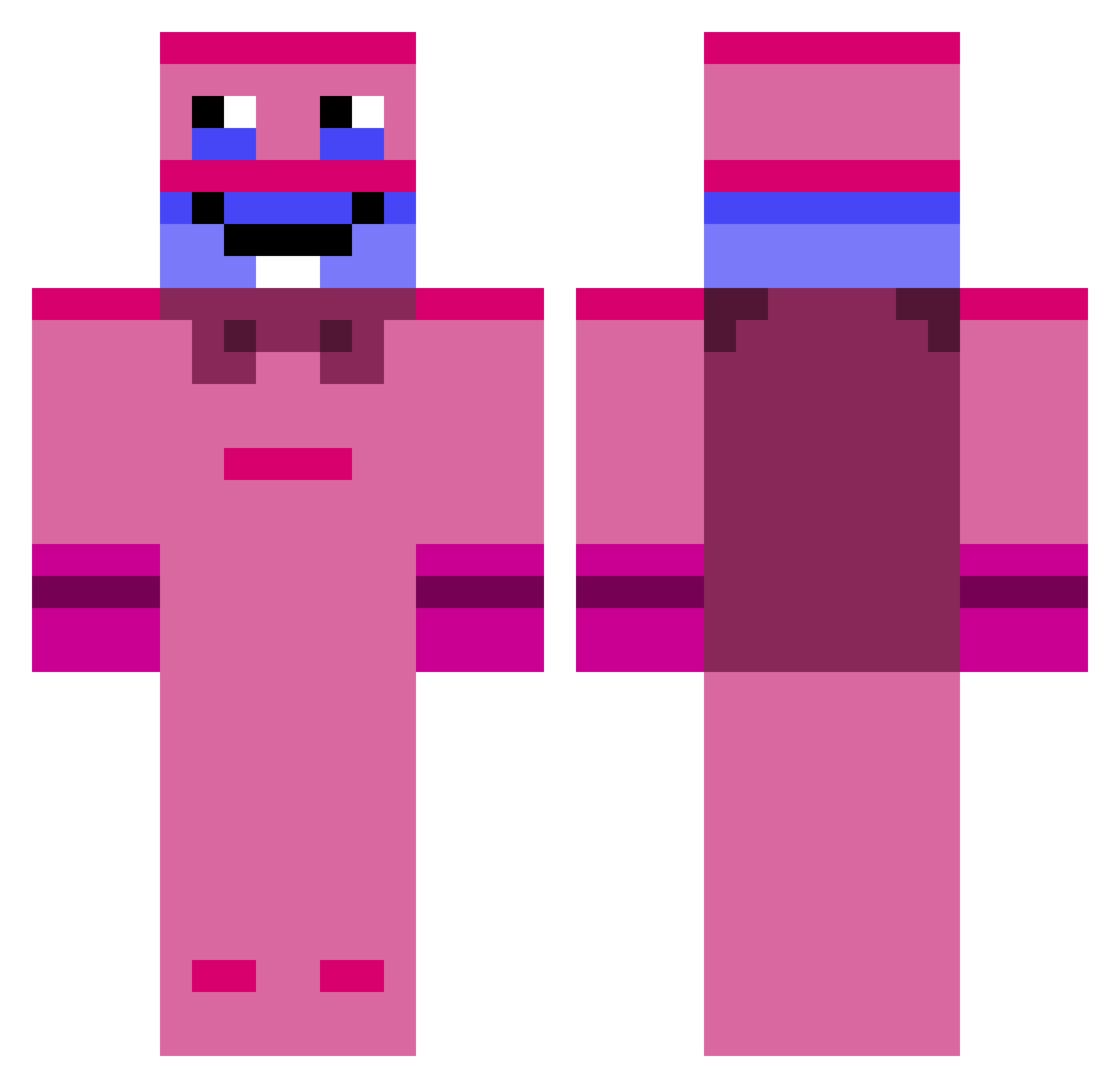 MildredValentino Minecraft skin, front and back view