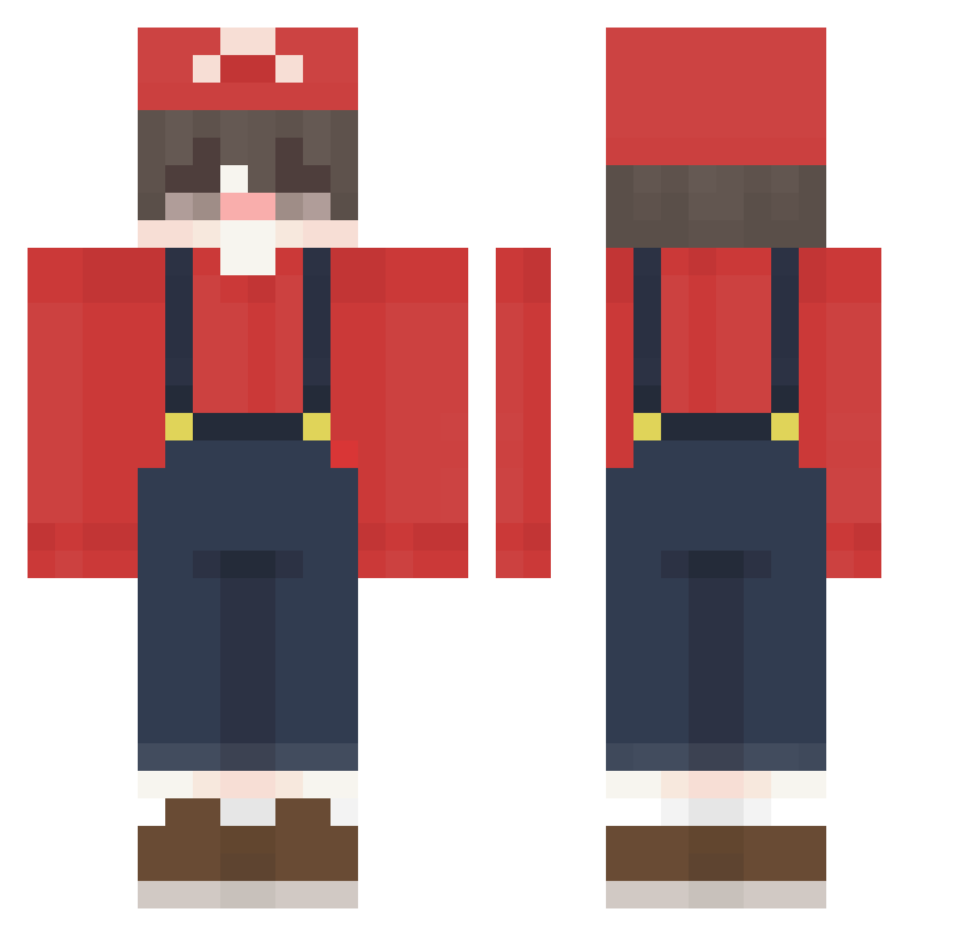TsuGL Minecraft skin, front and back view