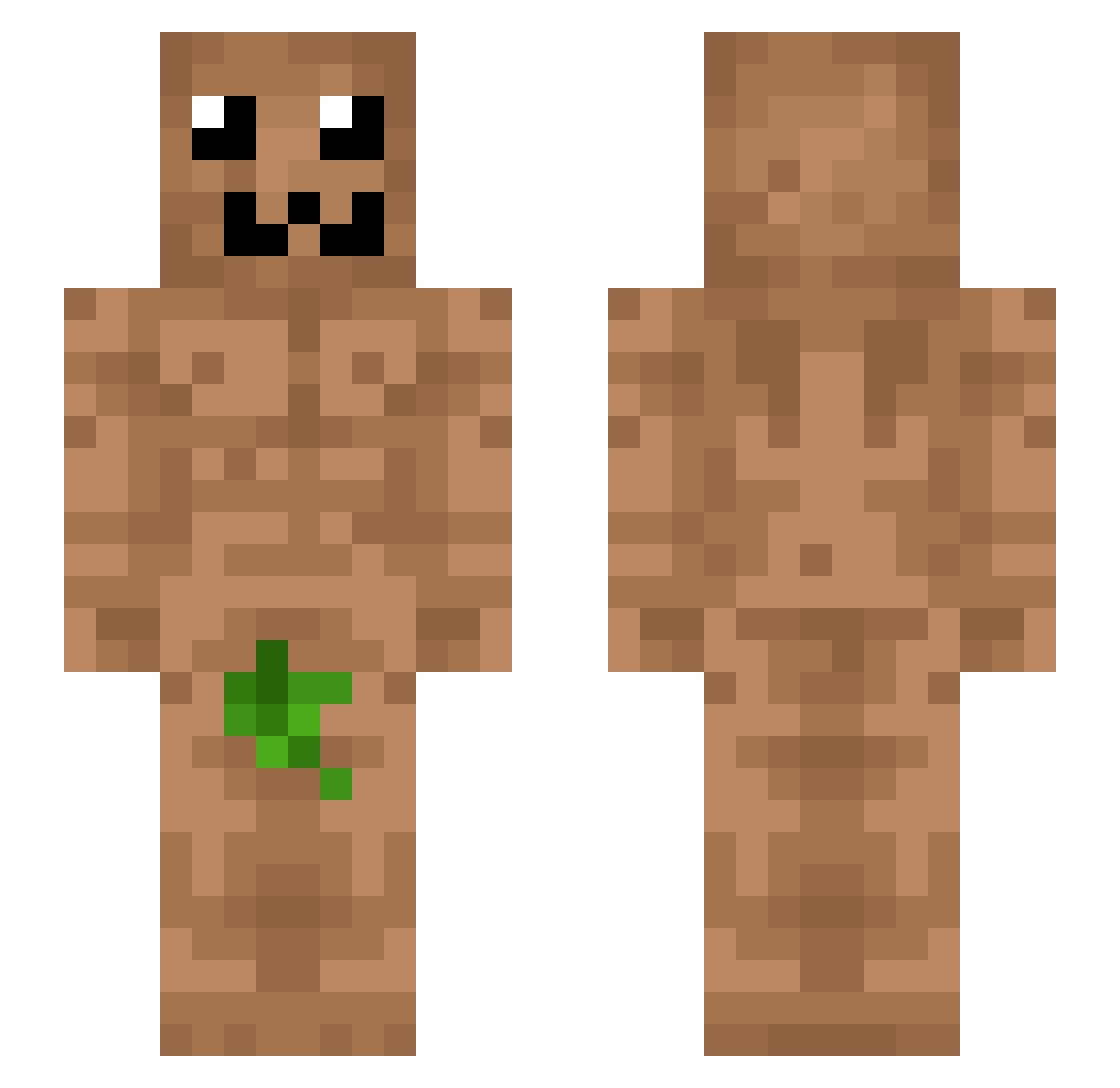 Grekich Minecraft skin, front and back view