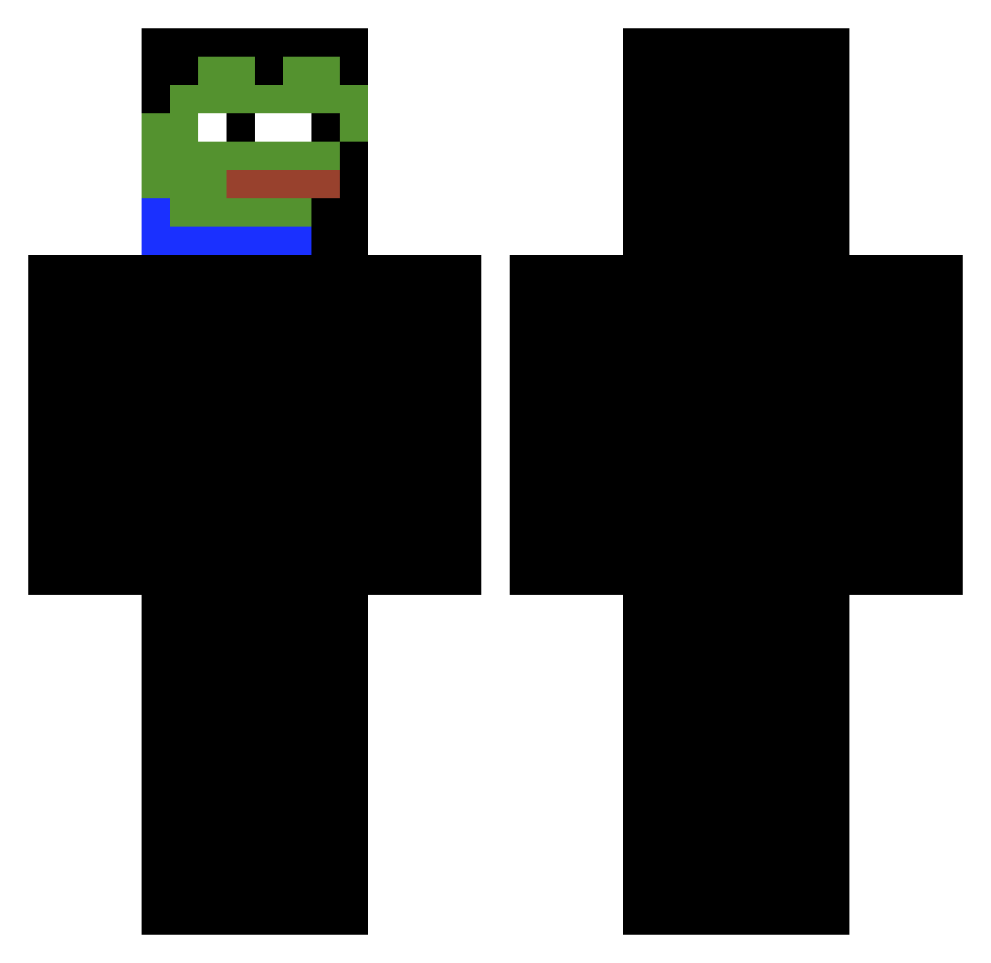 wafel11 Minecraft skin, front and back view