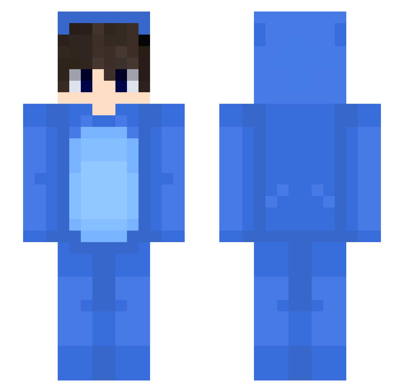 V2W_ Minecraft skin, front and back view