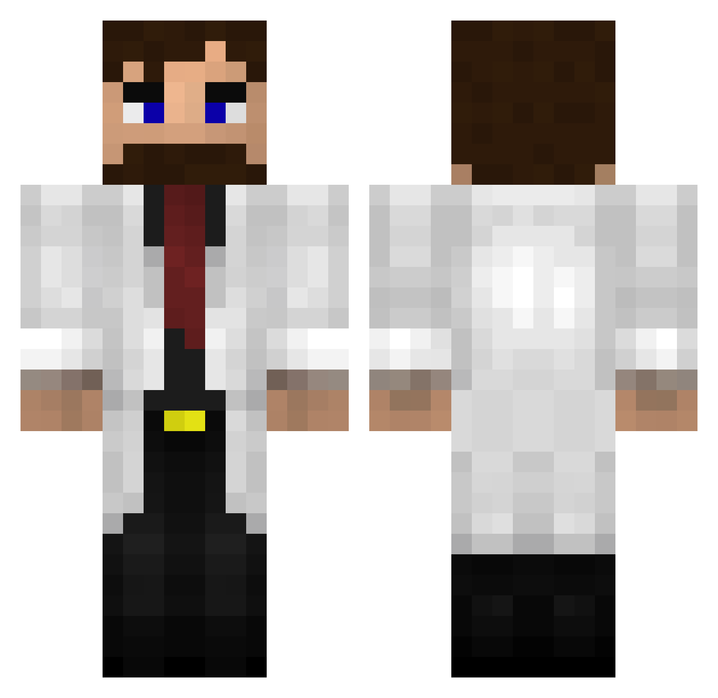 Lehayim Minecraft skin, front and back view