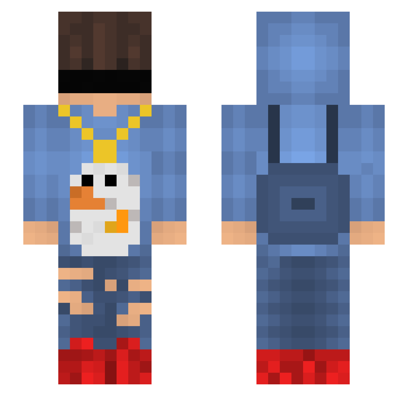 sonjapeters Minecraft skin, front and back view