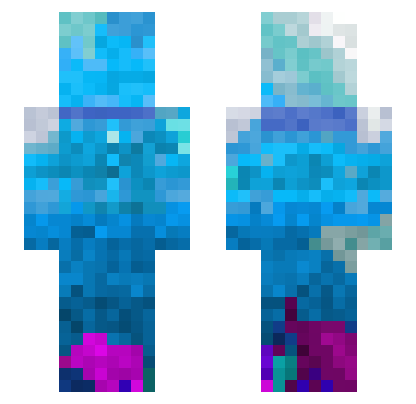 RiverDelta_ Minecraft skin, front and back view