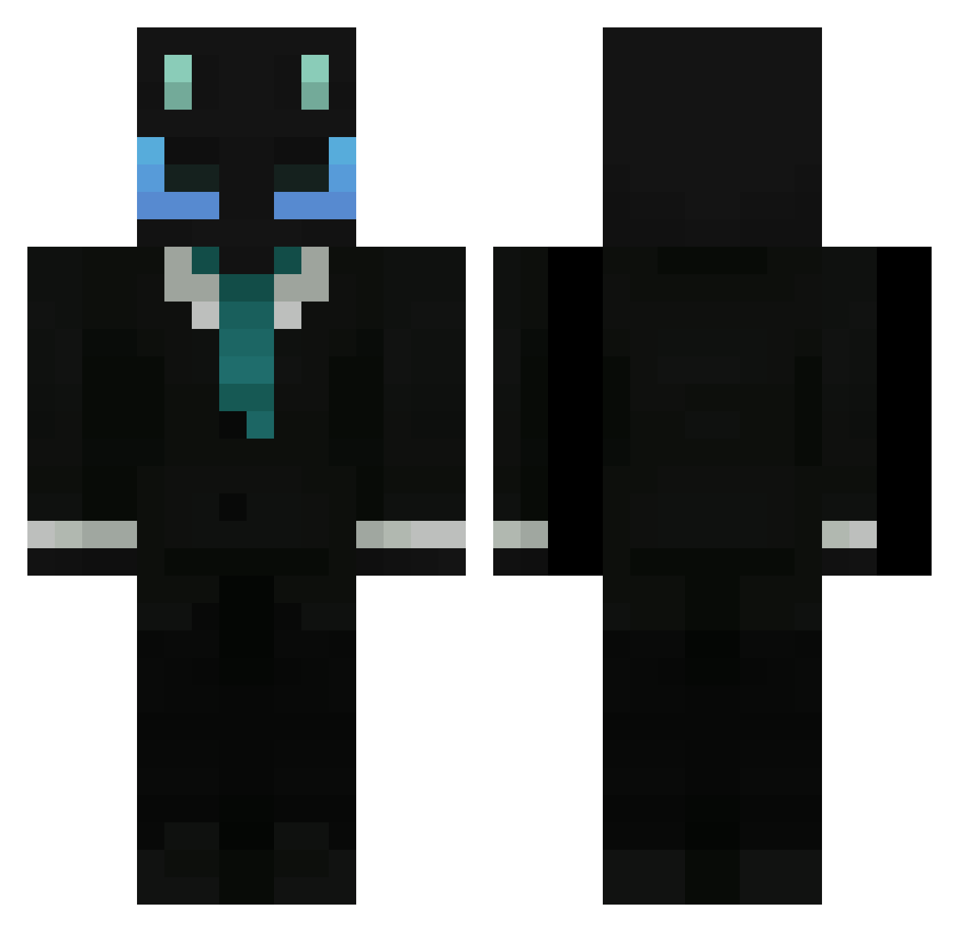 SharpieEdge Minecraft skin, front and back view