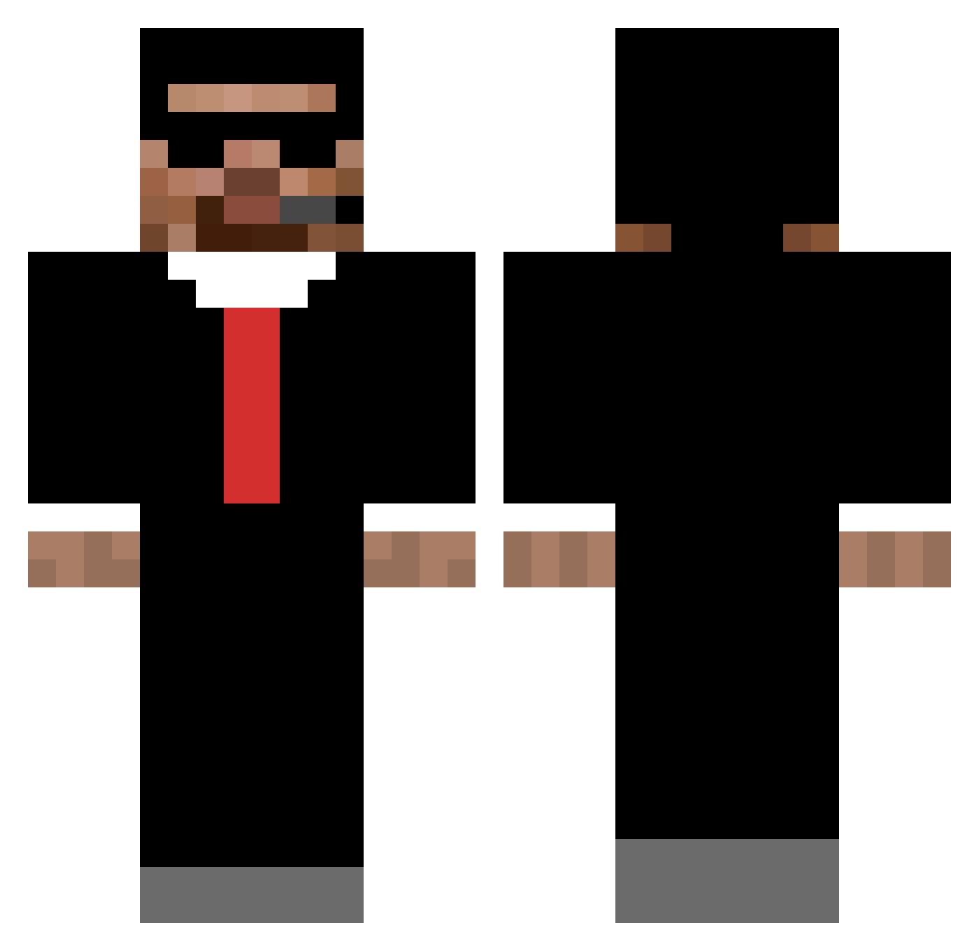 xincha999 Minecraft skin, front and back view