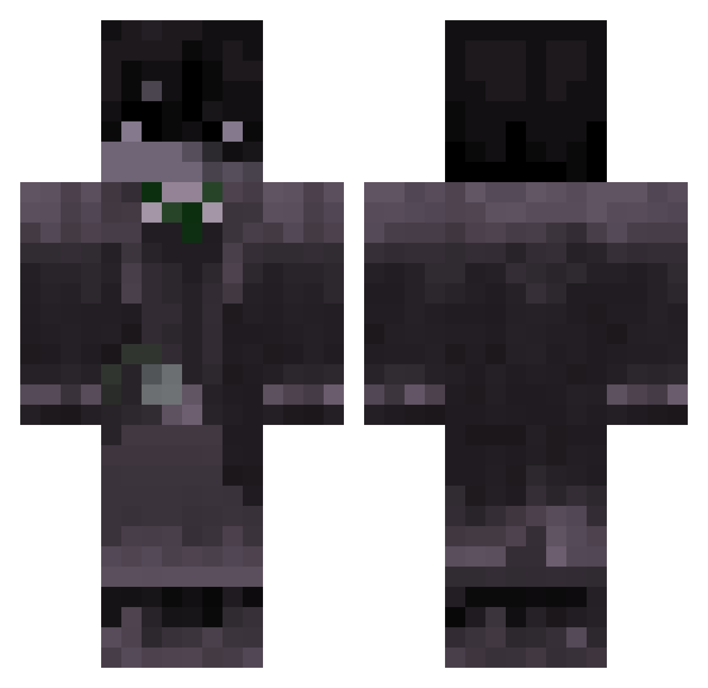 ethaneatsham Minecraft skin, front and back view