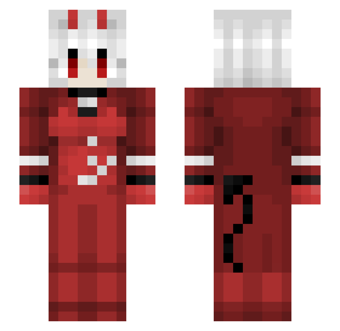 Amber0426 Minecraft skin, front and back view