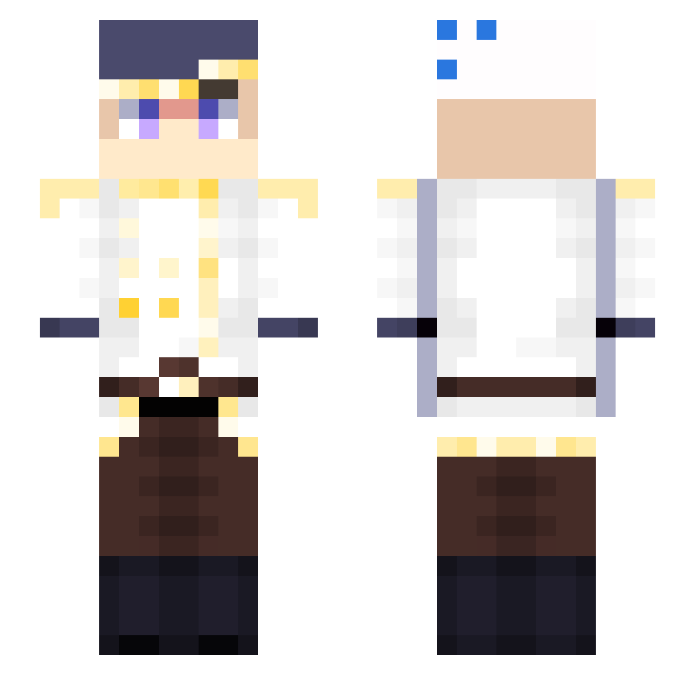 douceness Minecraft skin, front and back view