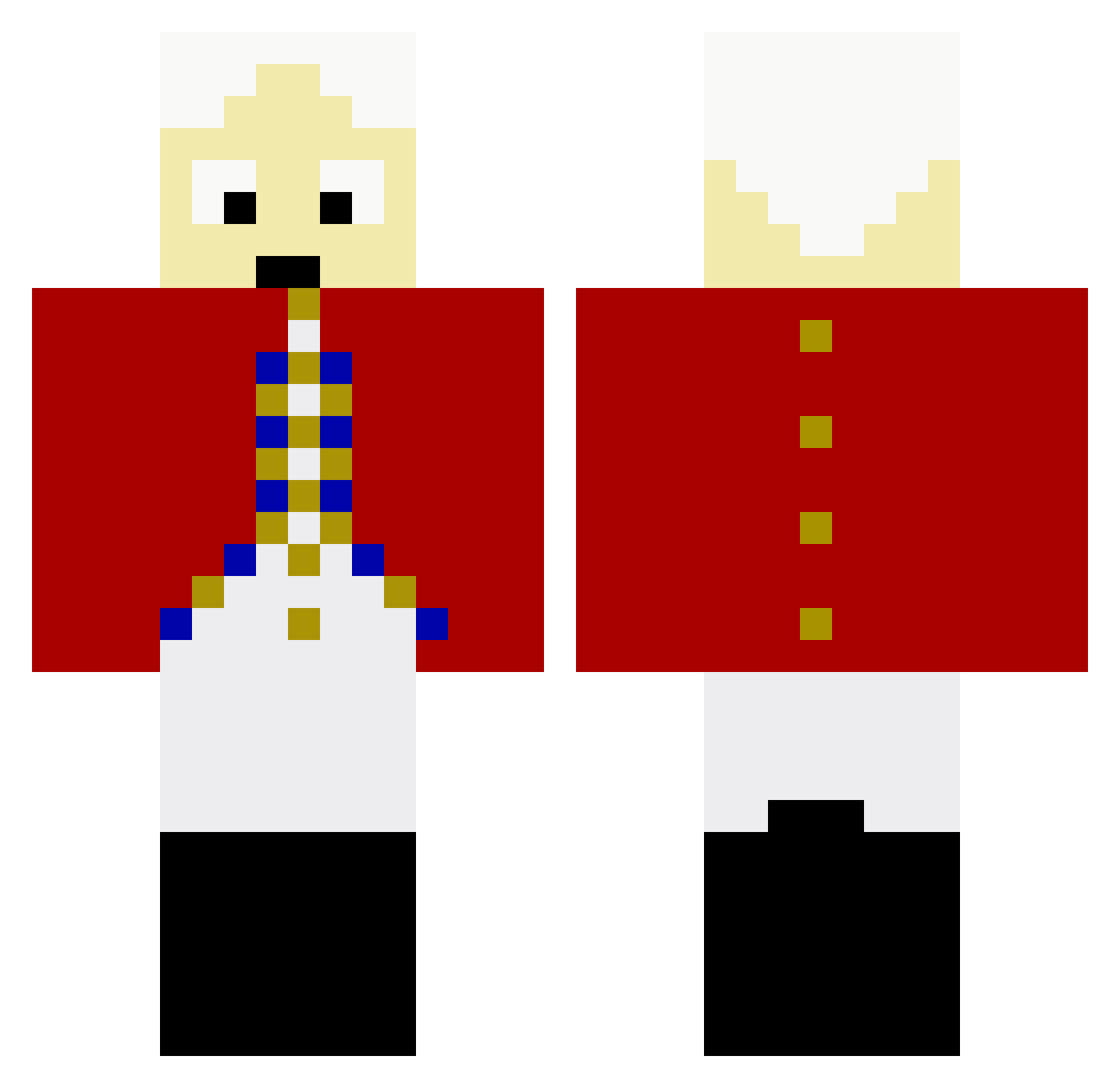 catomajor Minecraft skin, front and back view