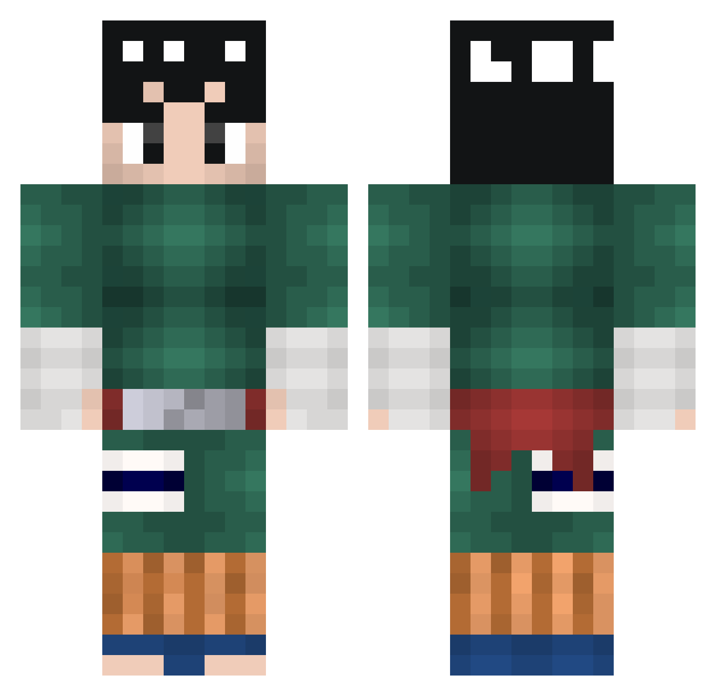 chipperkarma Minecraft skin, front and back view