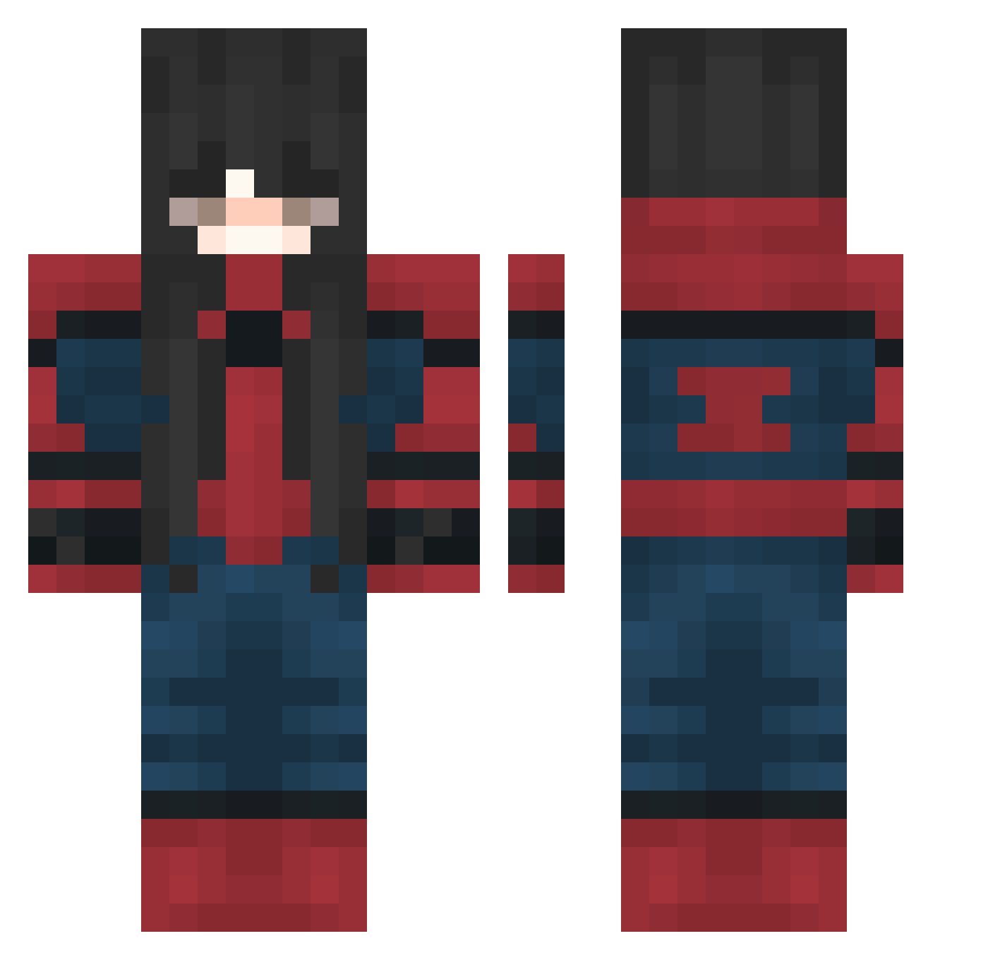 unicornfarts1222 Minecraft skin, front and back view