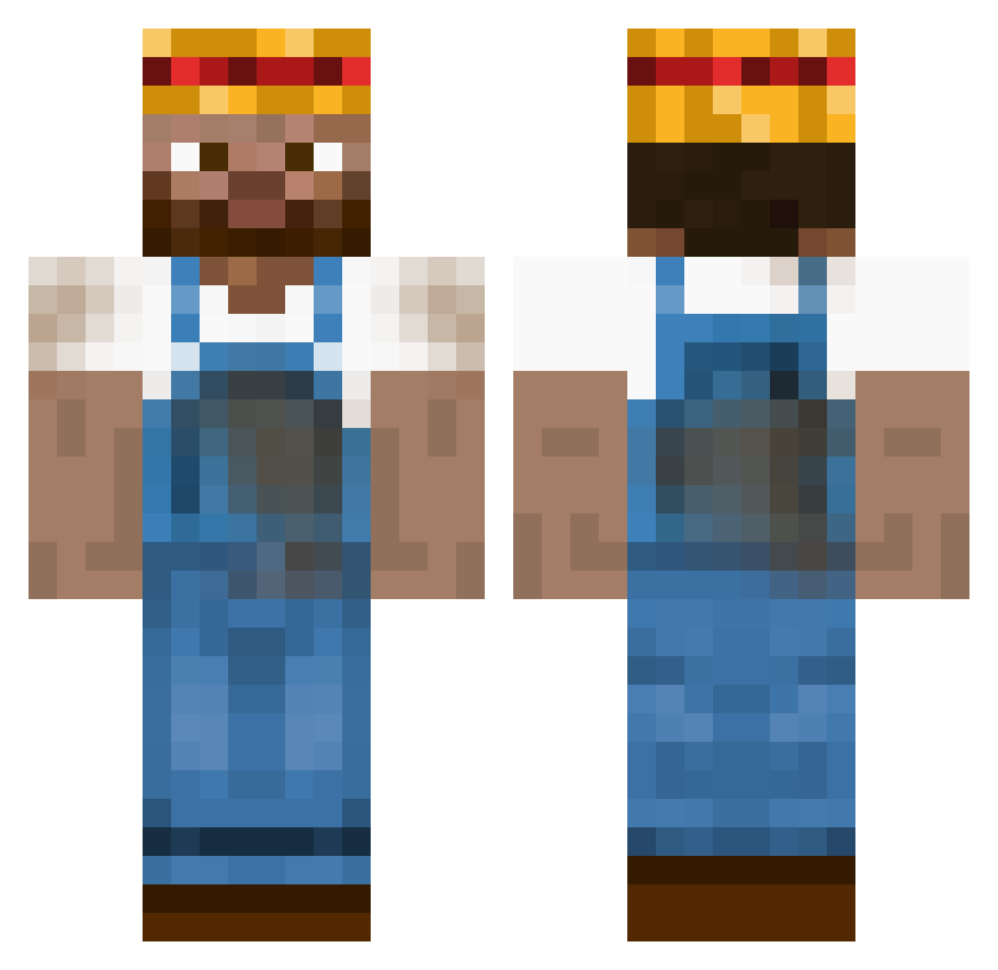 Sereketh Minecraft skin, front and back view