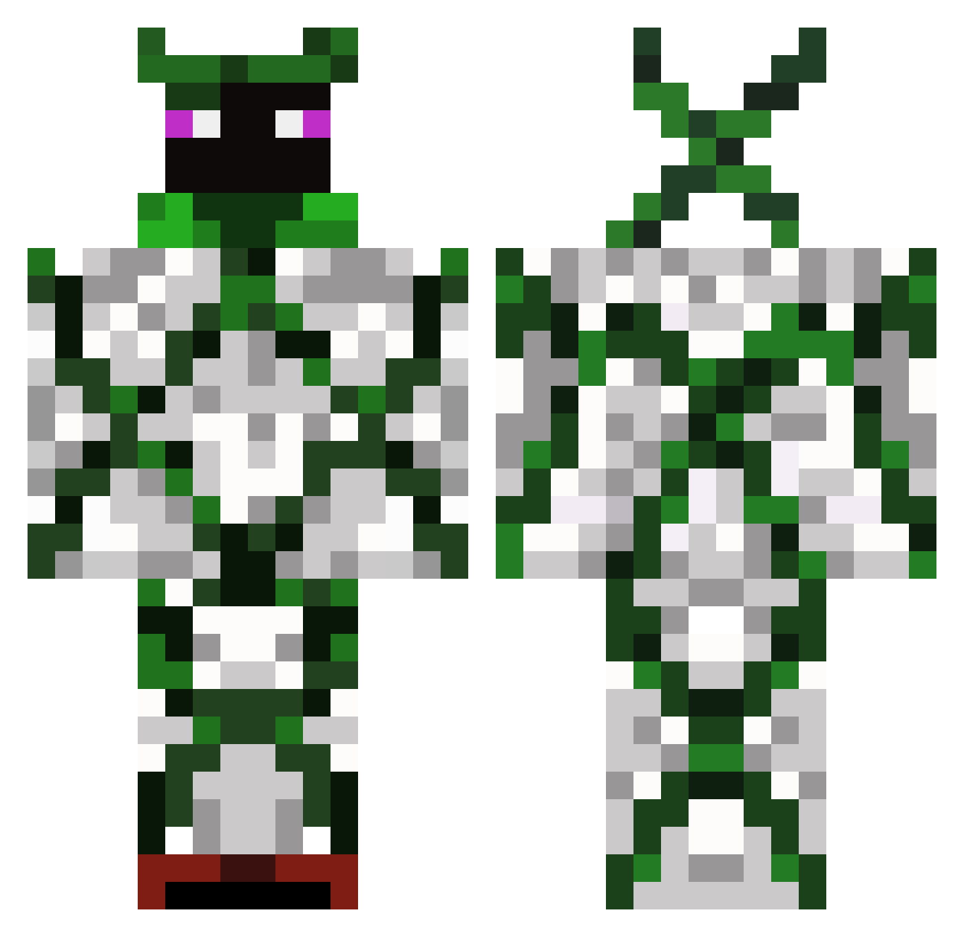 USA_Colonel Minecraft skin, front and back view