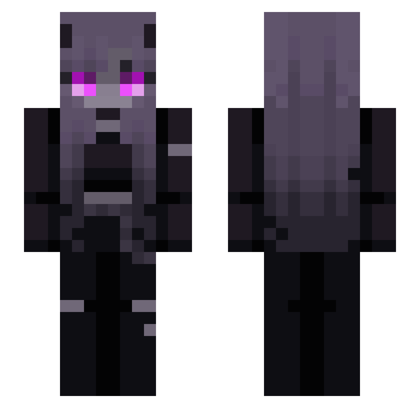 shrimpisu Minecraft skin, front and back view
