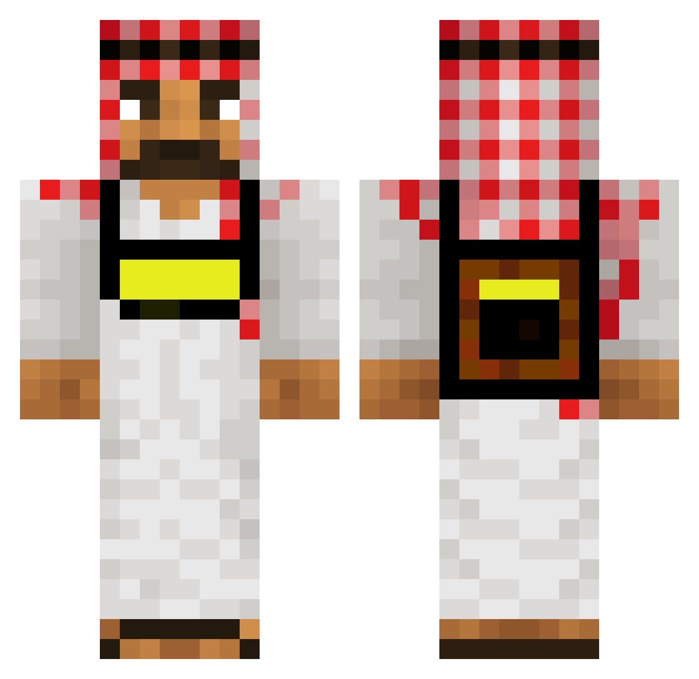 Kasiks1 Minecraft skin, front and back view