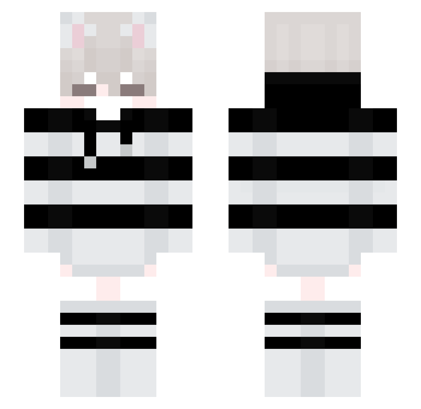 MsuchTafa Minecraft skin, front and back view