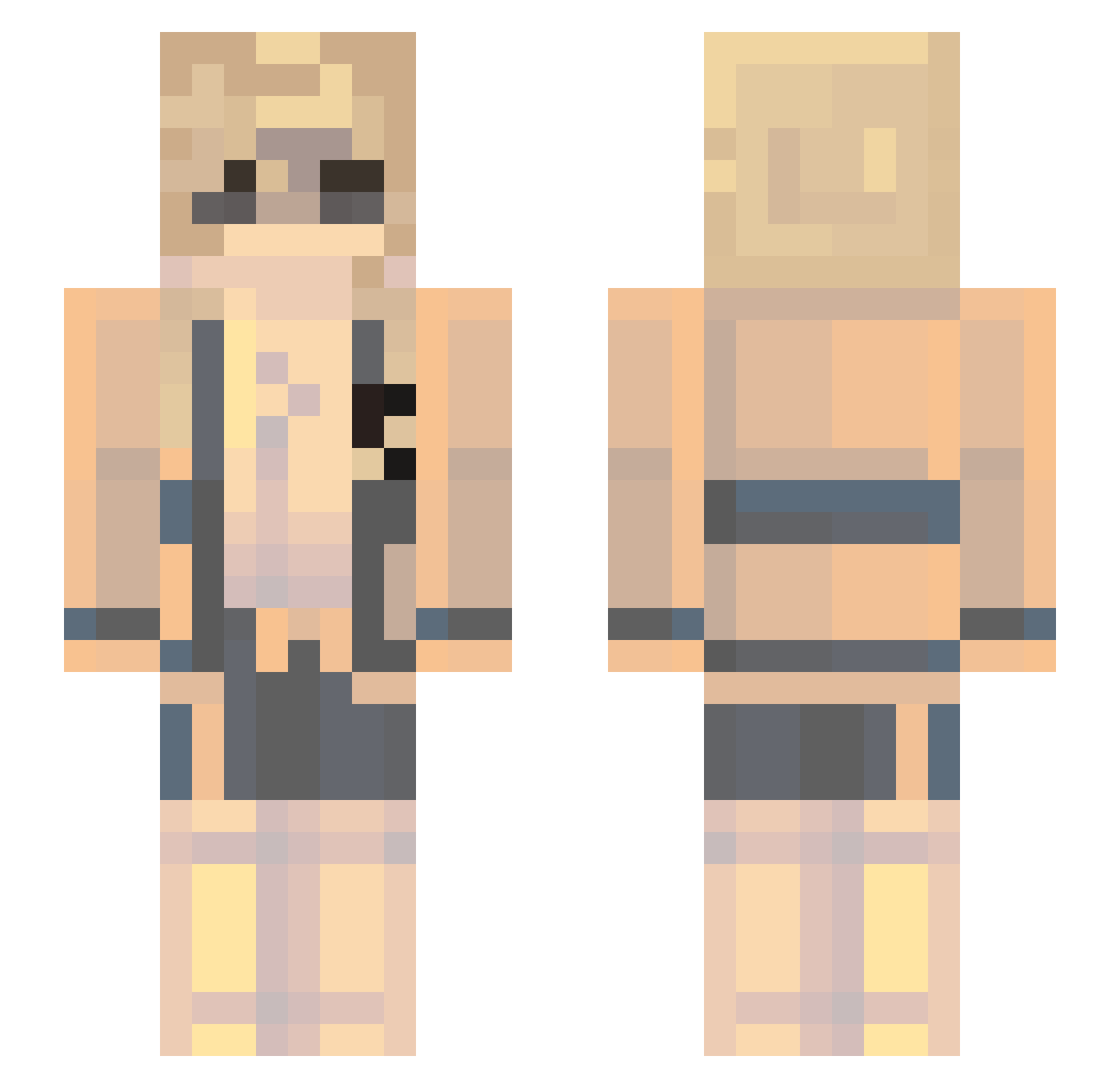 vmpss Minecraft skin, front and back view