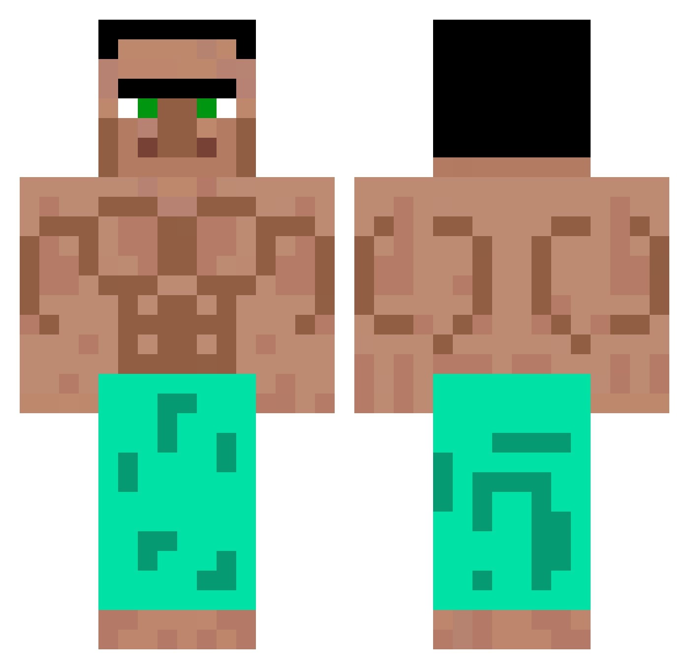 Tonnio123 Minecraft skin, front and back view
