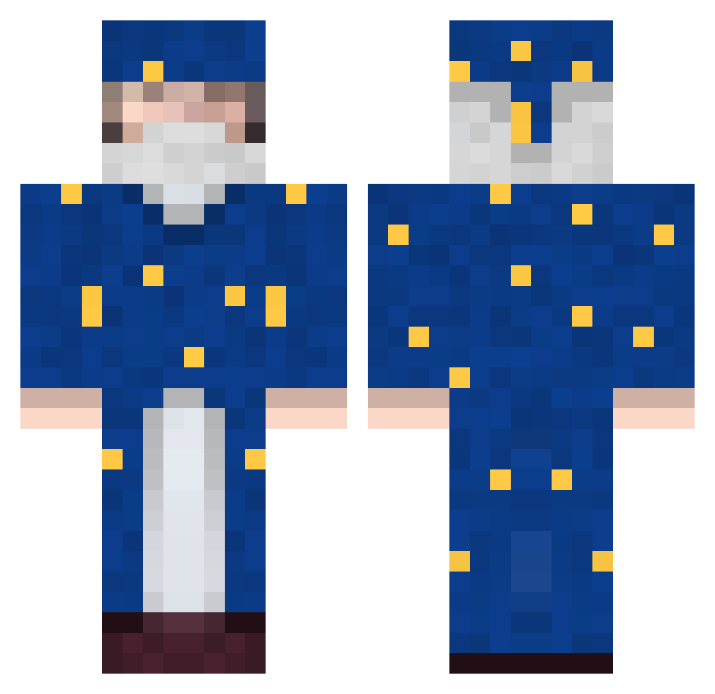 dotColin Minecraft skin, front and back view