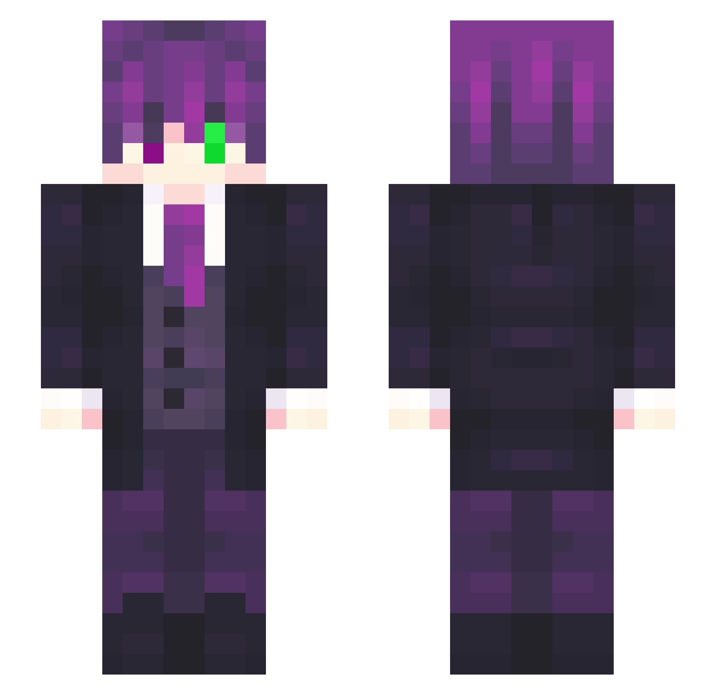 ZephyrAra Minecraft skin, front and back view