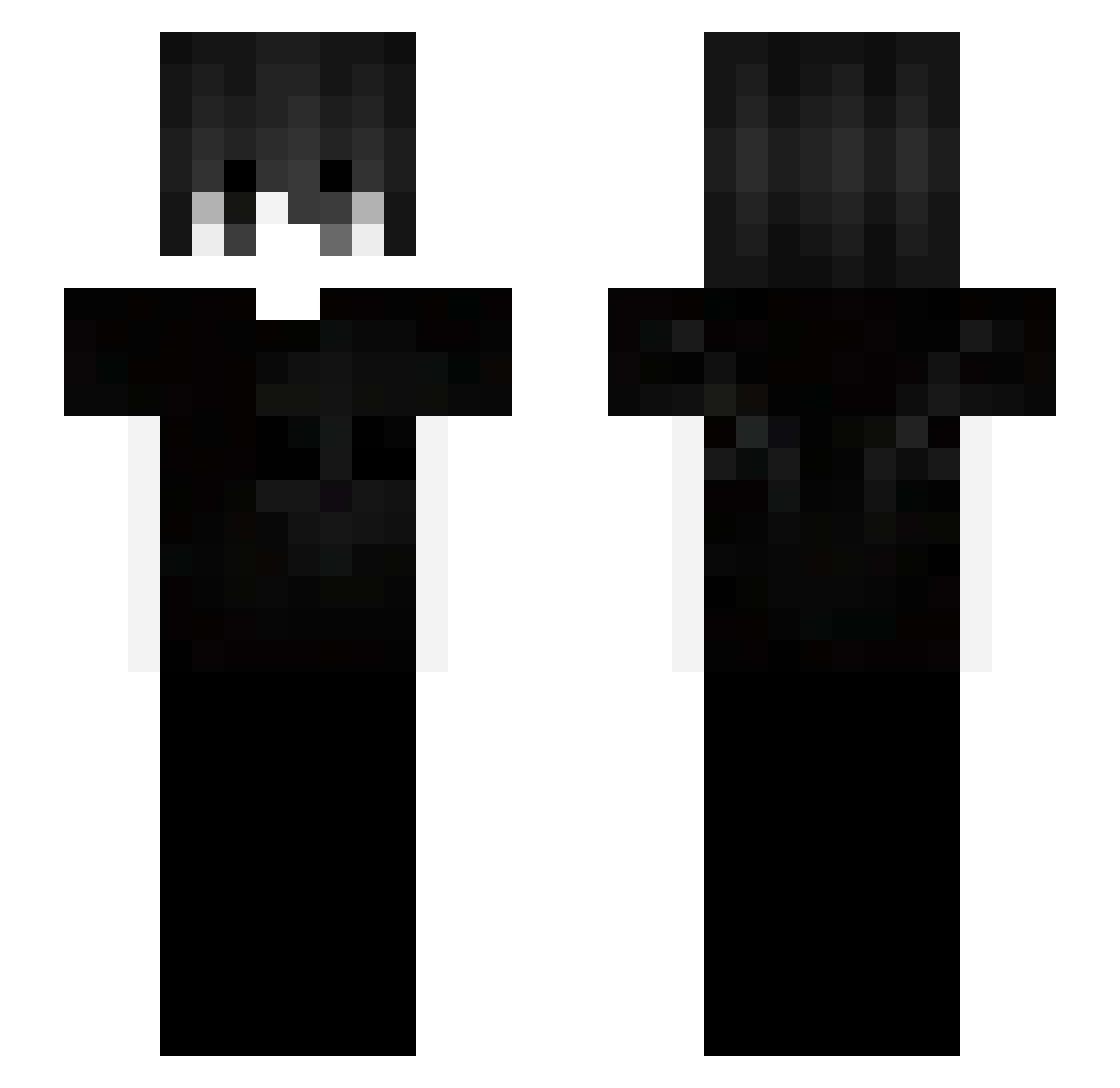 vxuras Minecraft skin, front and back view