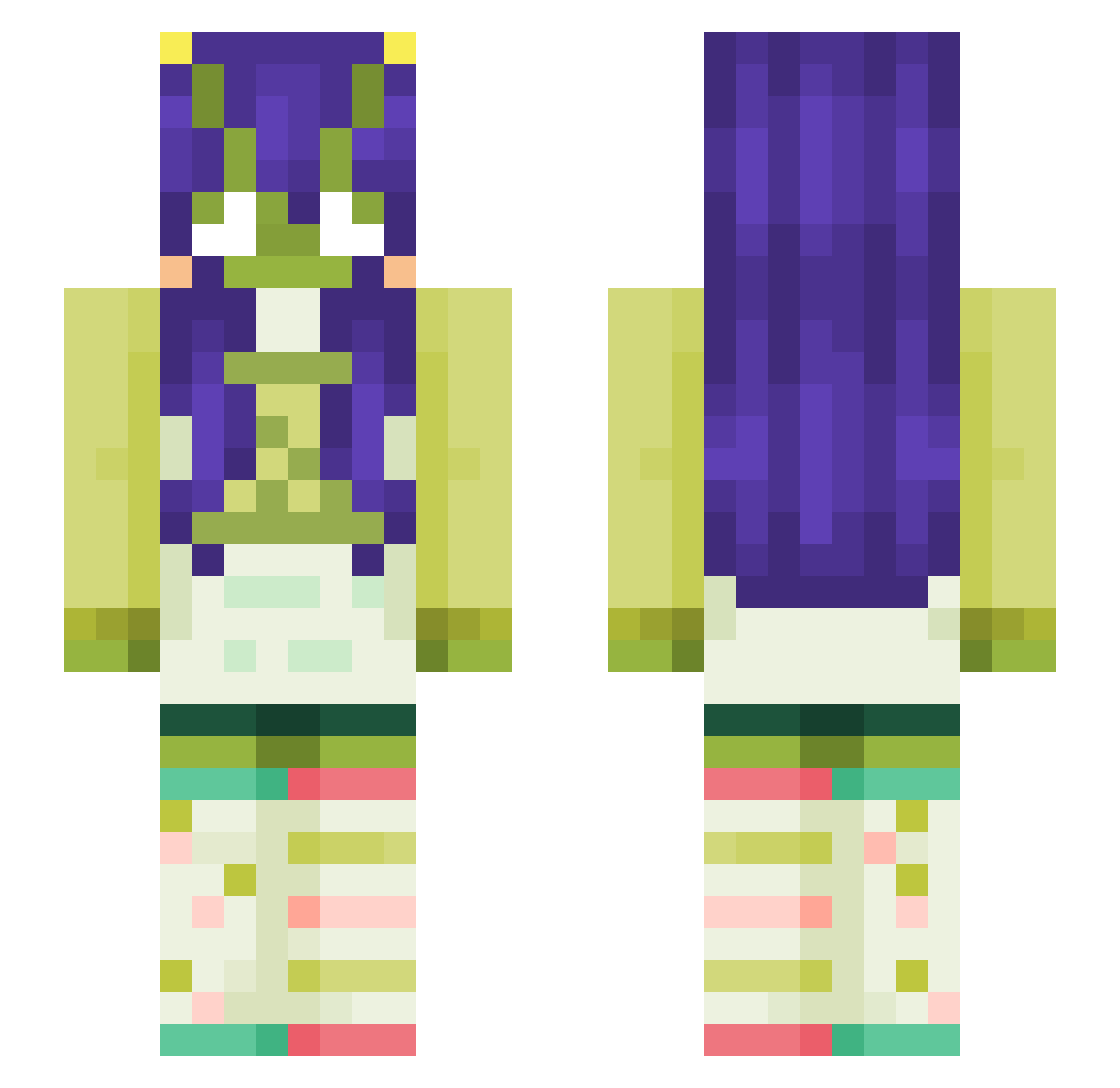 raindaikon Minecraft skin, front and back view