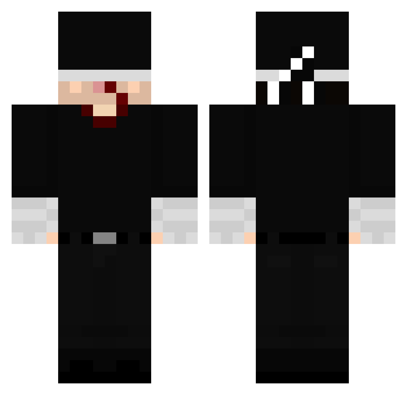 TomsCruiseship Minecraft skin, front and back view