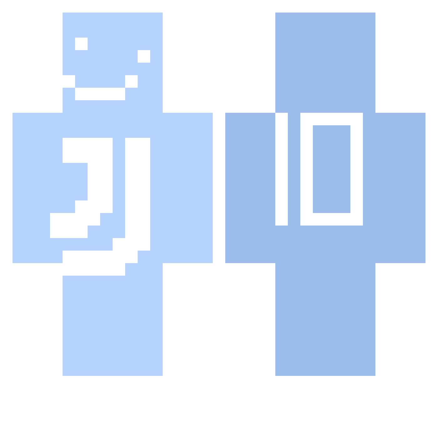ReElected Minecraft skin, front and back view