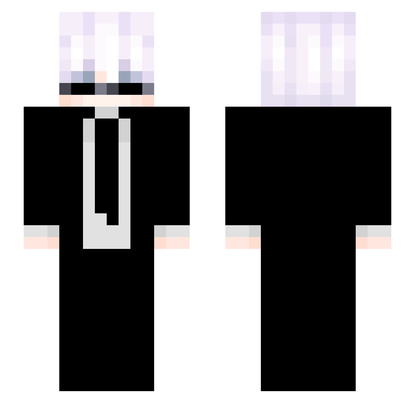 SoccerBocker Minecraft skin, front and back view