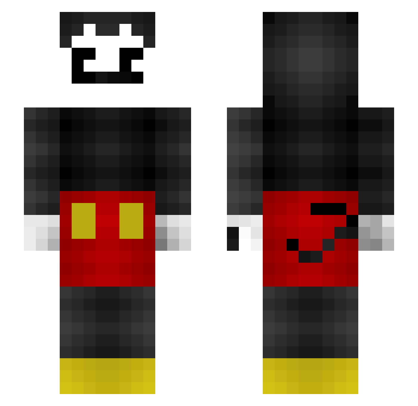 Nilspferd4728 Minecraft skin, front and back view