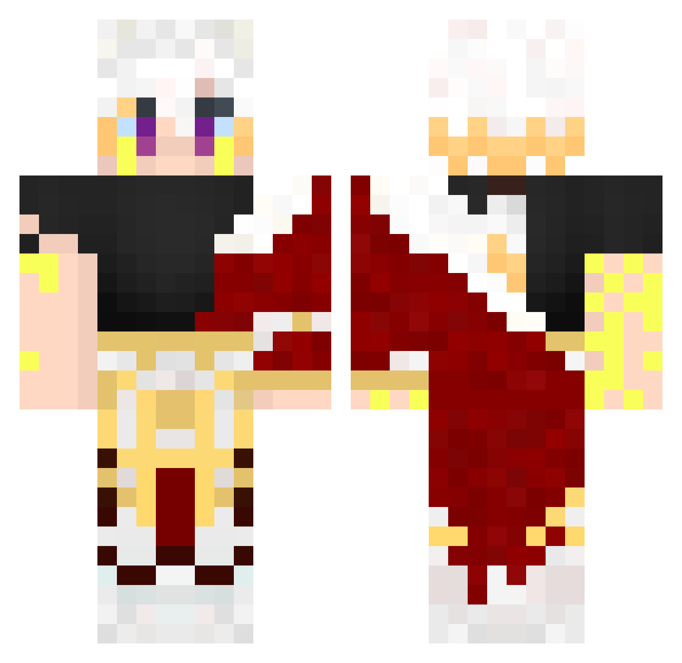 IMAYZ Minecraft skin, front and back view