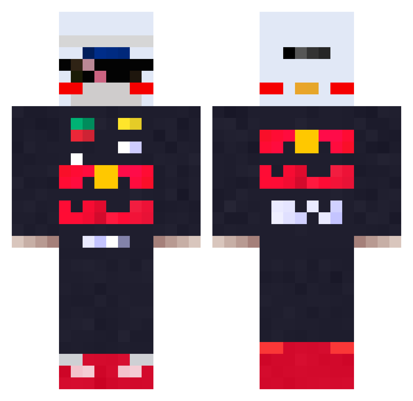 MaxFan1165 Minecraft skin, front and back view