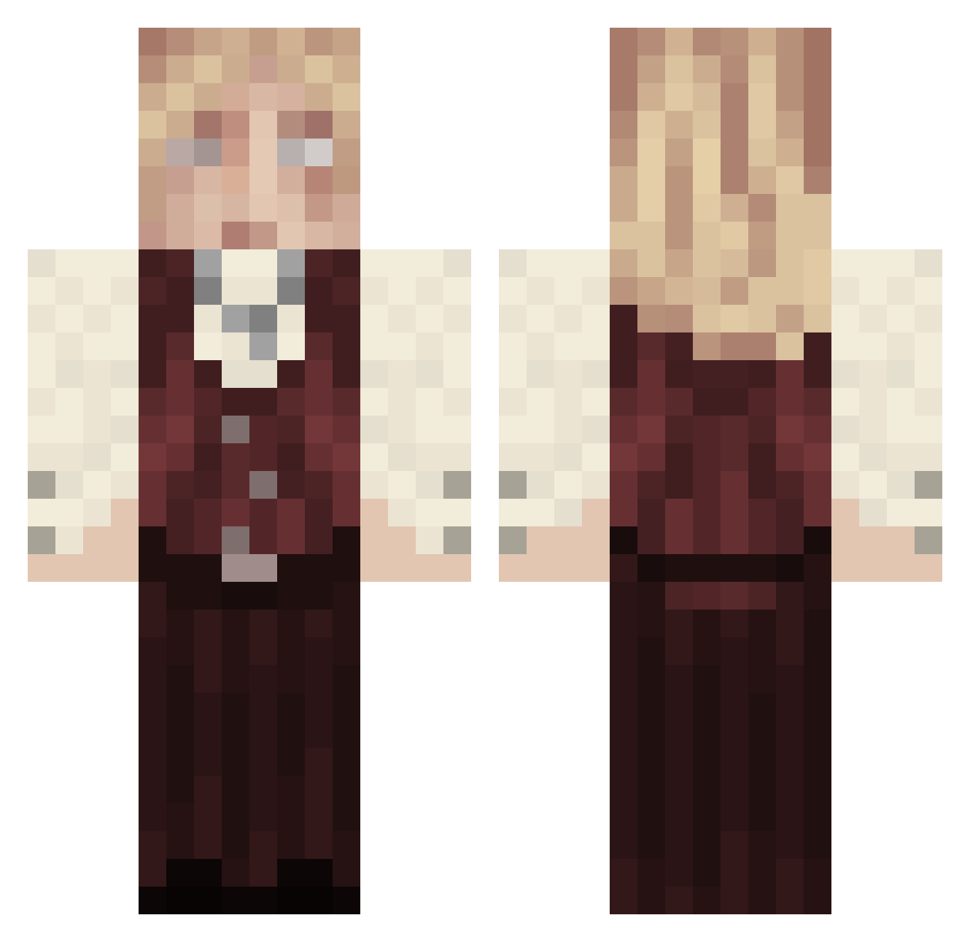 erictafoya11 Minecraft skin, front and back view