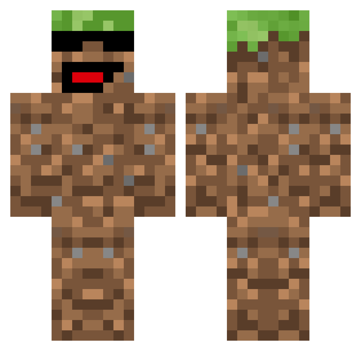 MuffinManl330 Minecraft skin, front and back view