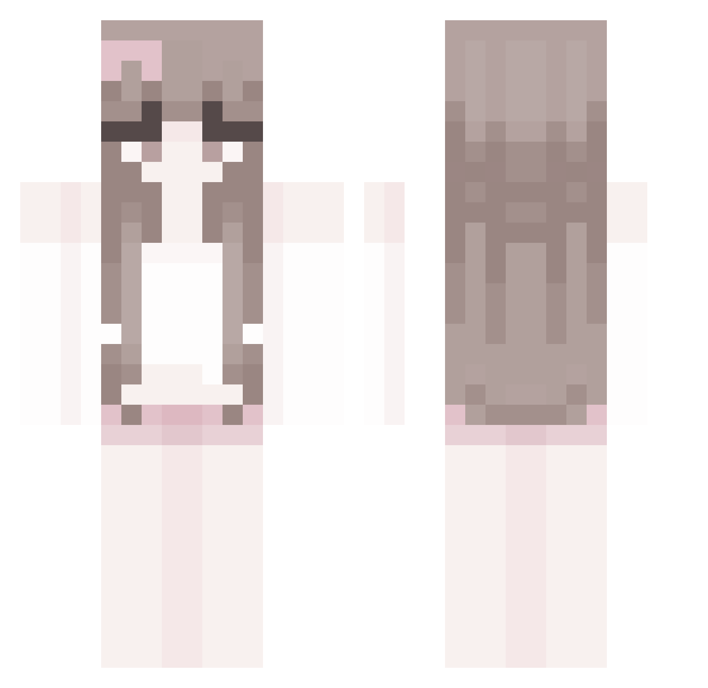 Souzerin Minecraft skin, front and back view