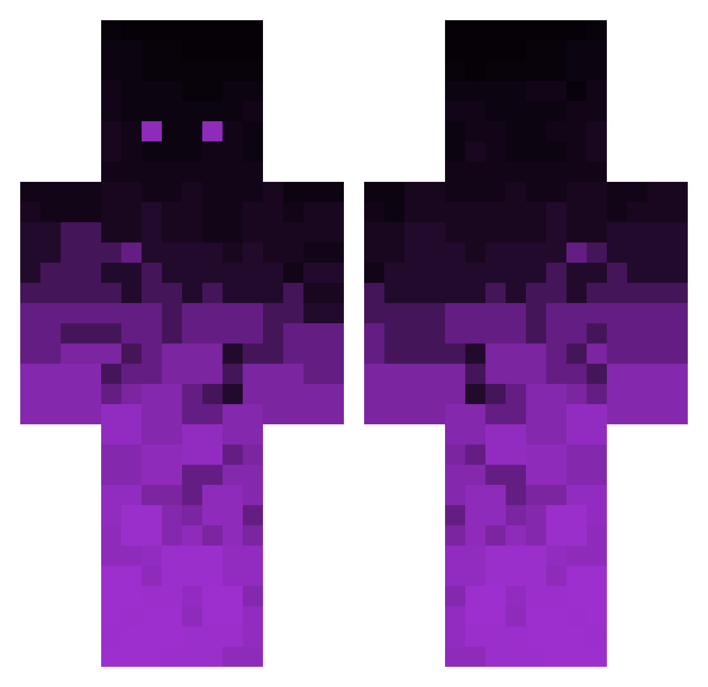 zK3ks Minecraft skin, front and back view