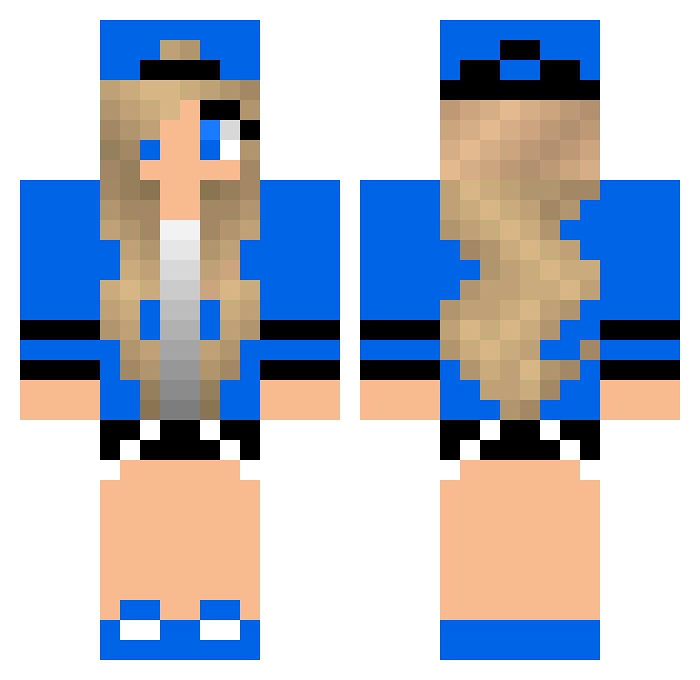 Litsea Minecraft skin, front and back view