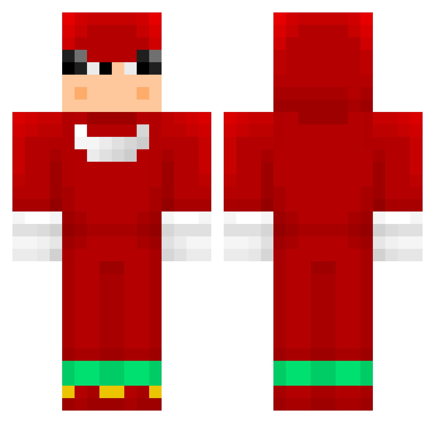 Bossam_kimchi Minecraft skin, front and back view