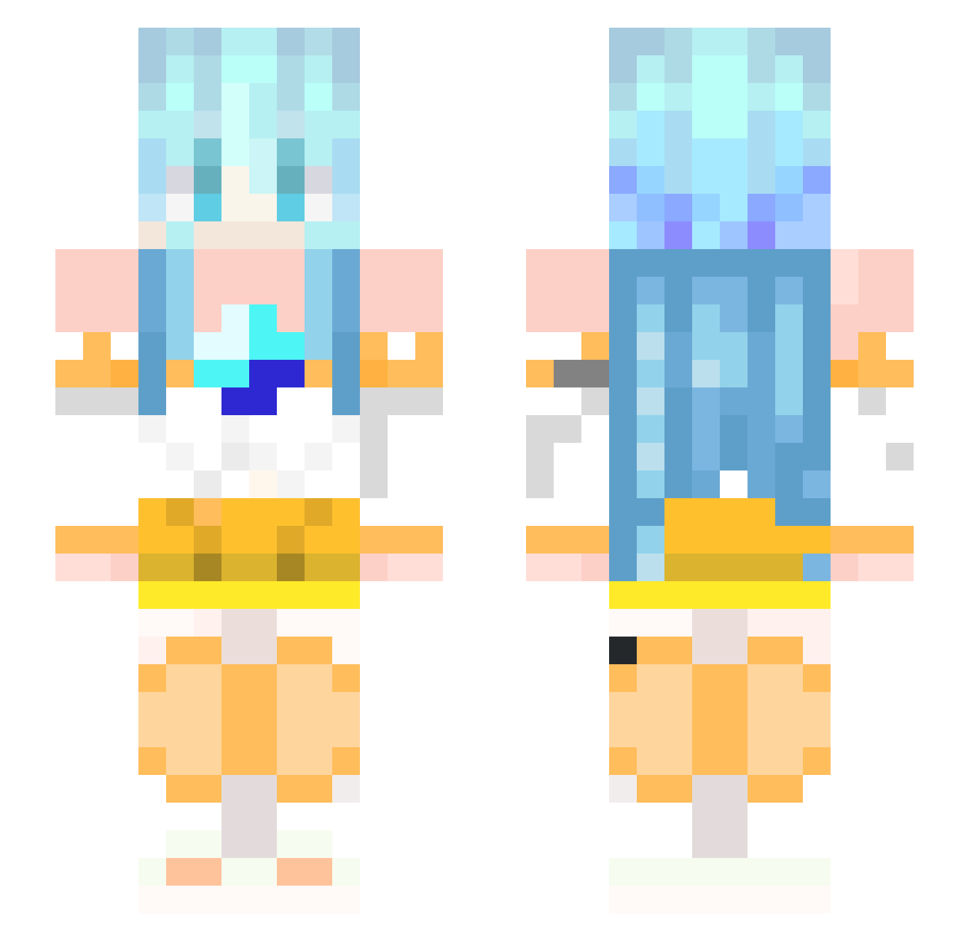 Danekowo Minecraft skin, front and back view
