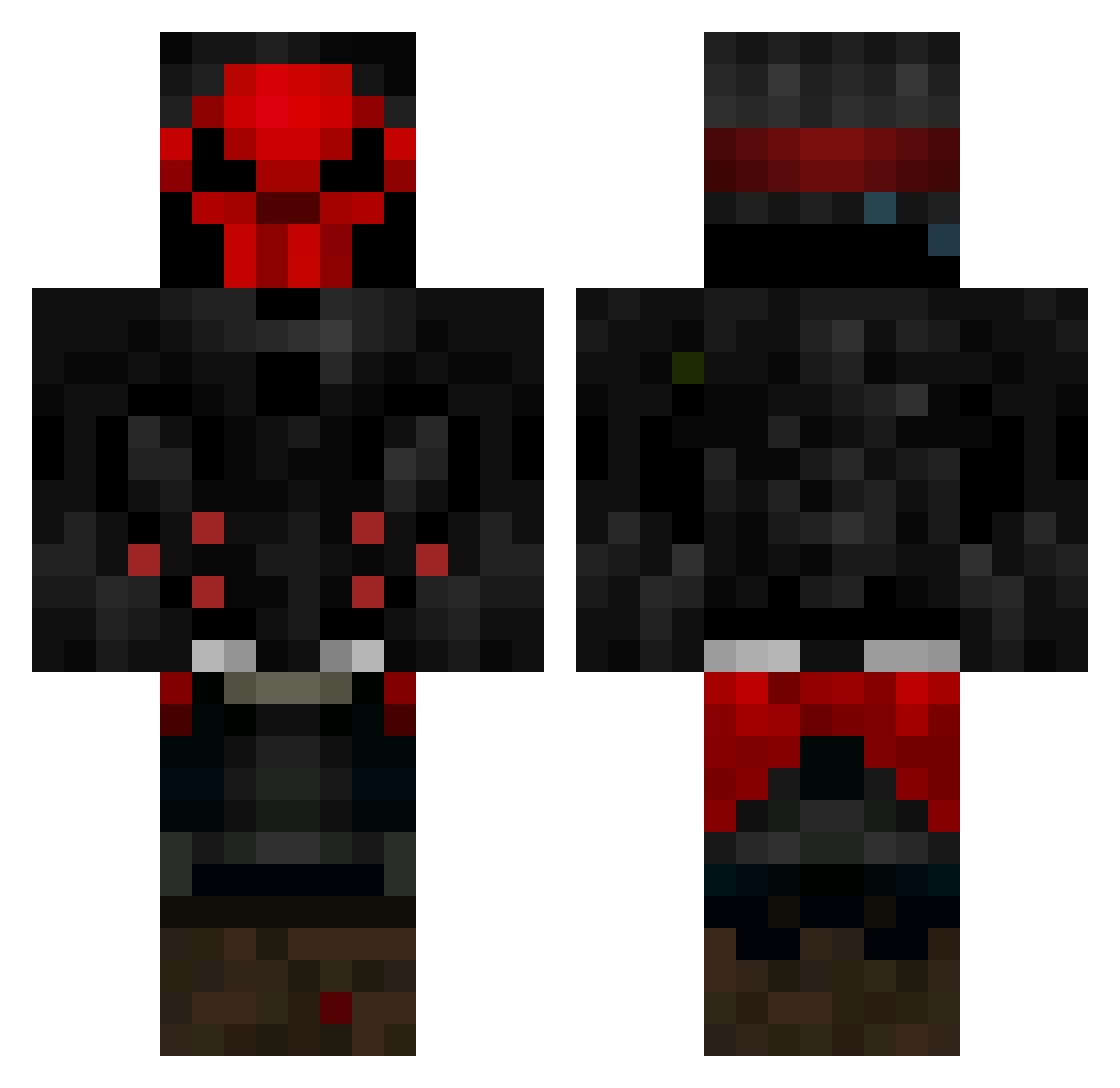 W33zy99 Minecraft skin, front and back view
