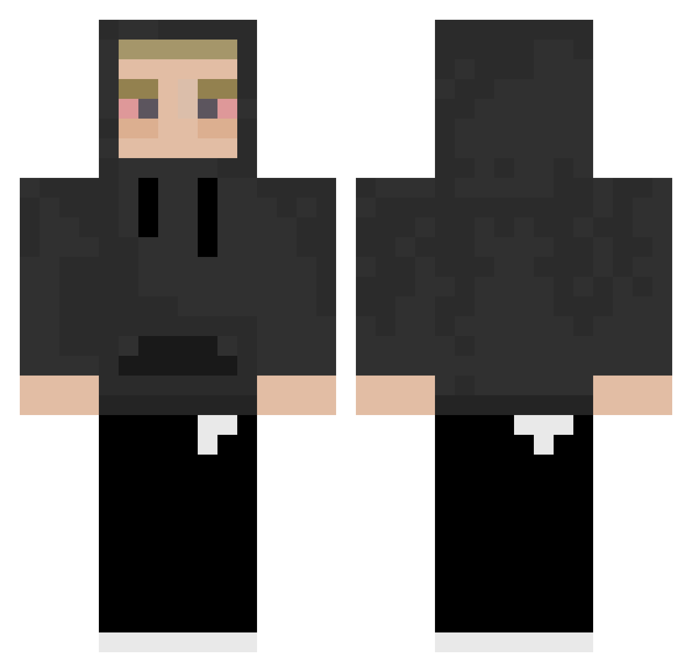 DDeanBeanDD Minecraft skin, front and back view
