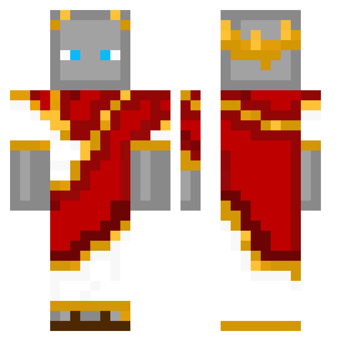 PaoloMaolo Minecraft skin, front and back view