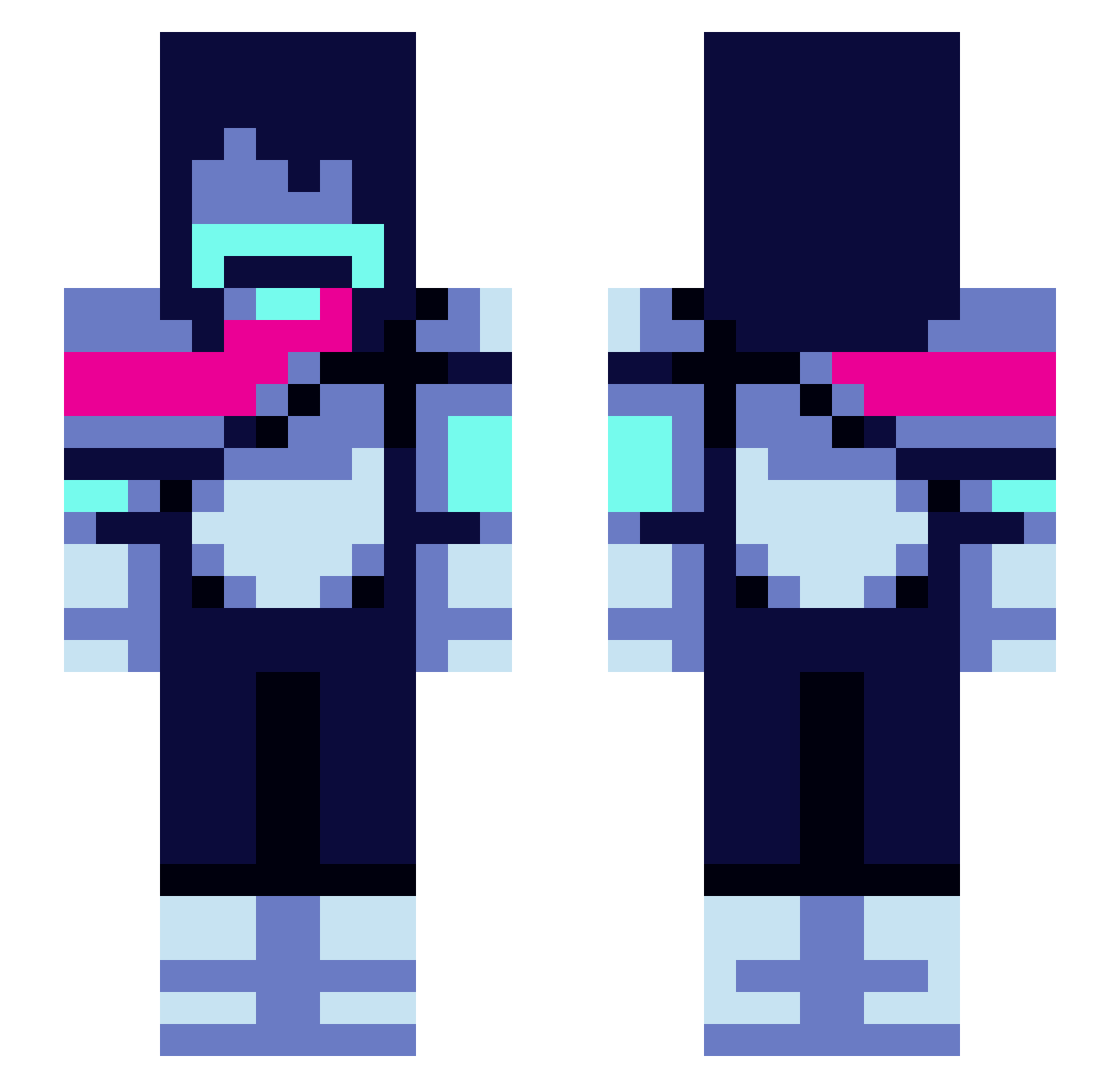 jumpinjax001 Minecraft skin, front and back view