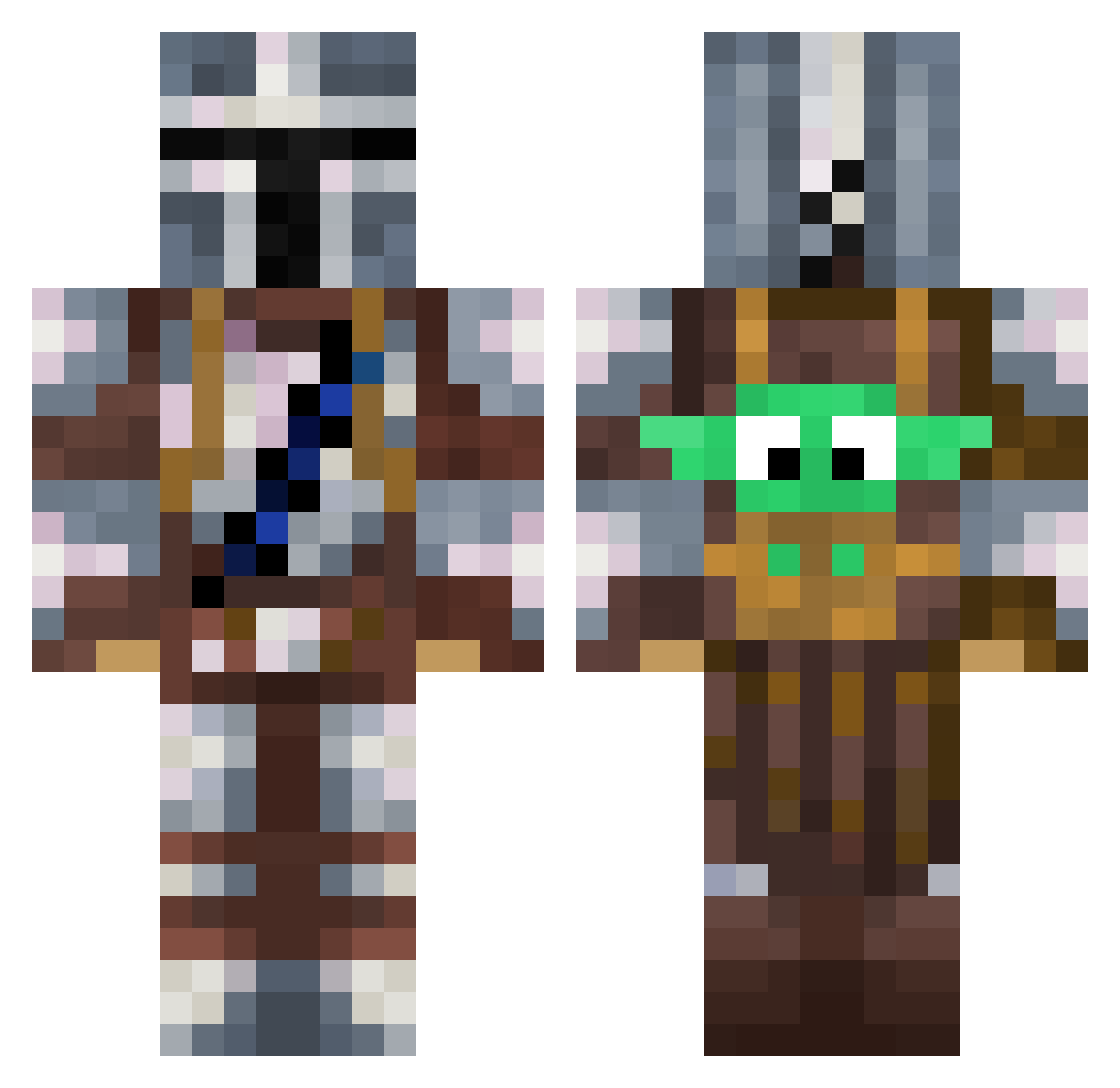 Juan_Fernandez Minecraft skin, front and back view
